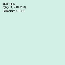 #D3F0E6 - Granny Apple Color Image